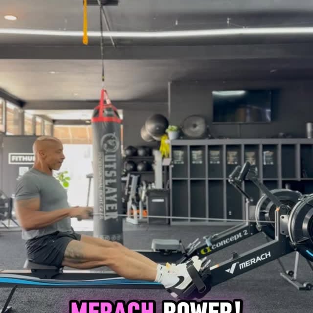 Instagram post by @mareomukes for Merach. Caption reads: Order yours TODAY! This is an amazing machine at....