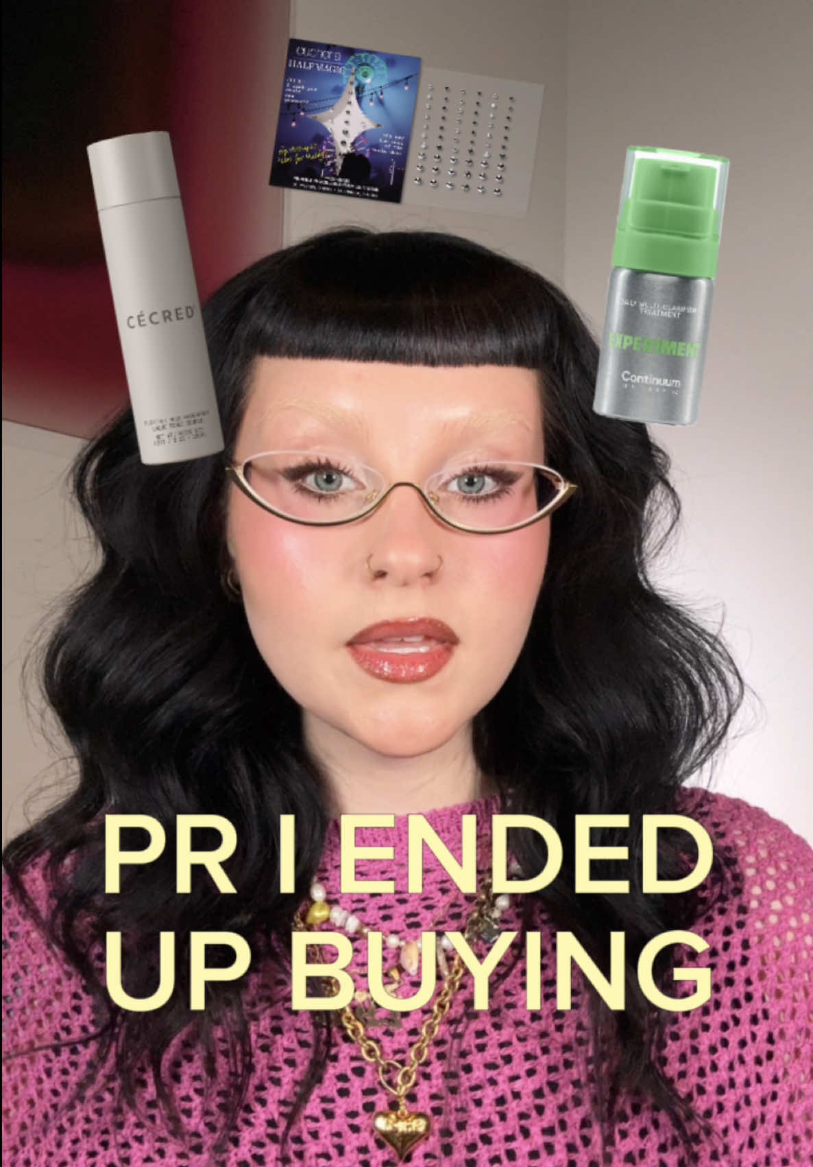 TikTok post by @theglowscout for Experiment Beauty. Caption reads: recent pr that I ended up buying! @Experiment....