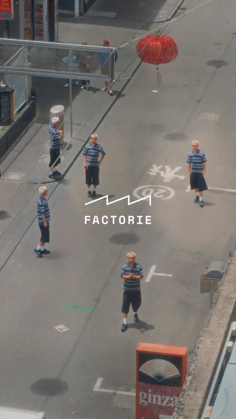 Instagram post by @issey.0503 for Factorie. Caption reads: Moving through the city with @factorie....