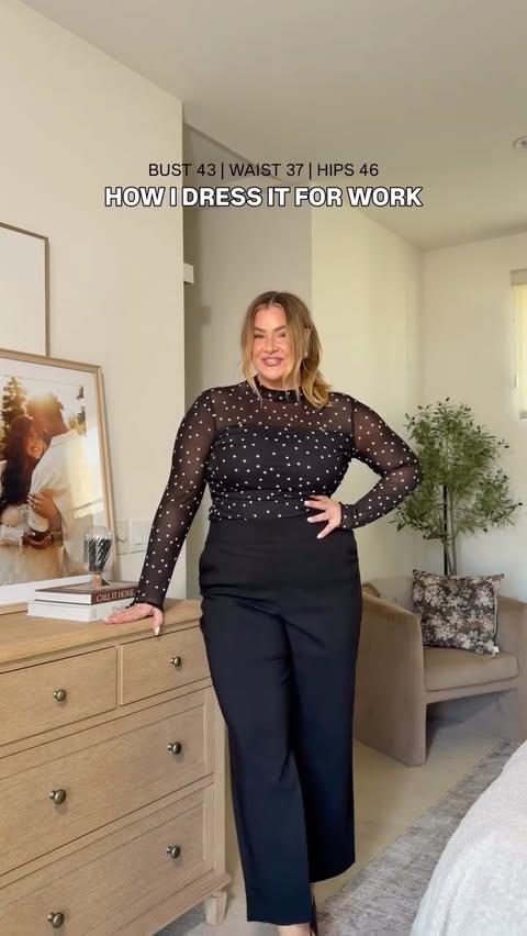 Instagram post by an influencer for Maurices. Caption reads: office baddie looks all from @maurices 🤎✨ comment....