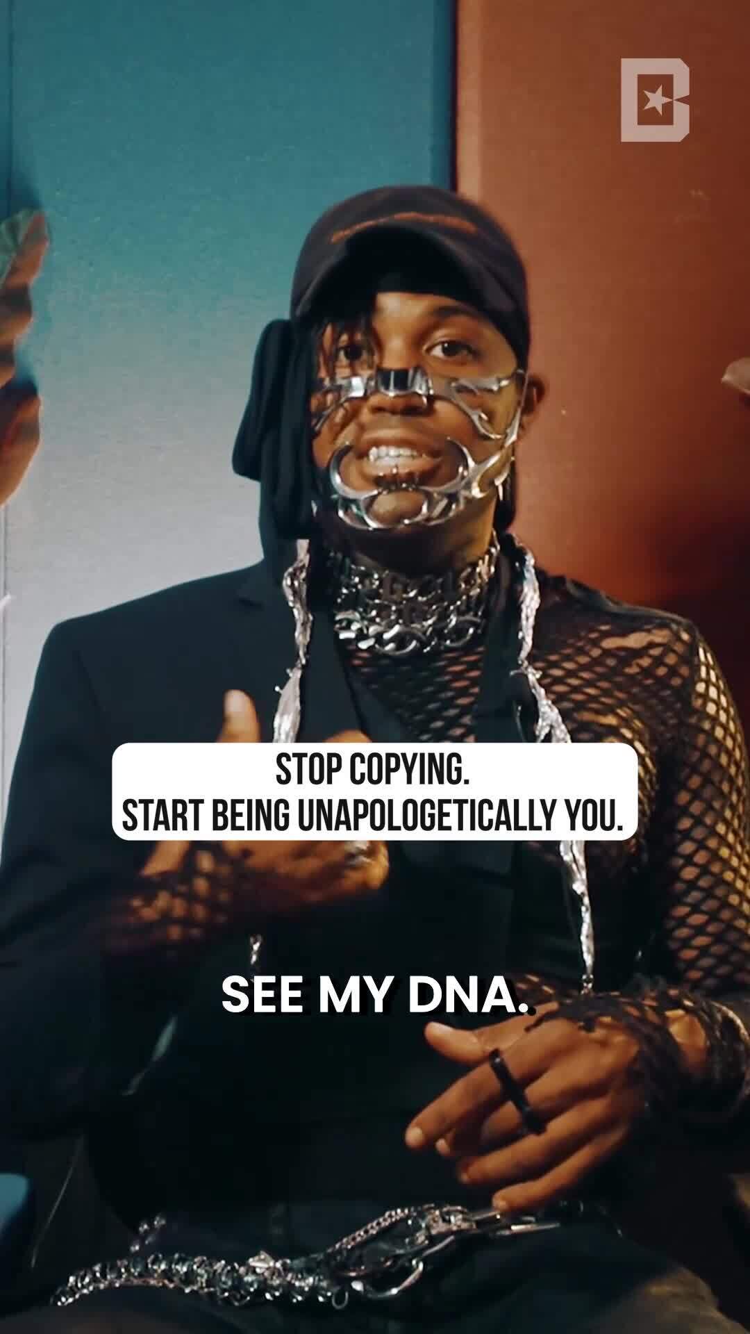 Instagram post by @deloreanblack for BeatStars. Caption reads: "Aim to be unapologetically yourself because....