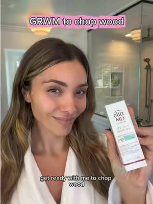 TikTok post by @giaarmani for EltaMD. Caption reads: [...] 🪓 starting with the MVP of my routine....