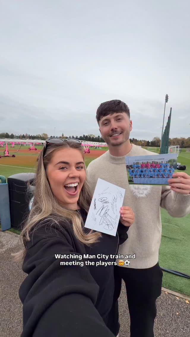 Instagram post by @nathanandgrace_ for Manchester City. Caption reads: [...] an experience 🤍

#nathanandgrace....