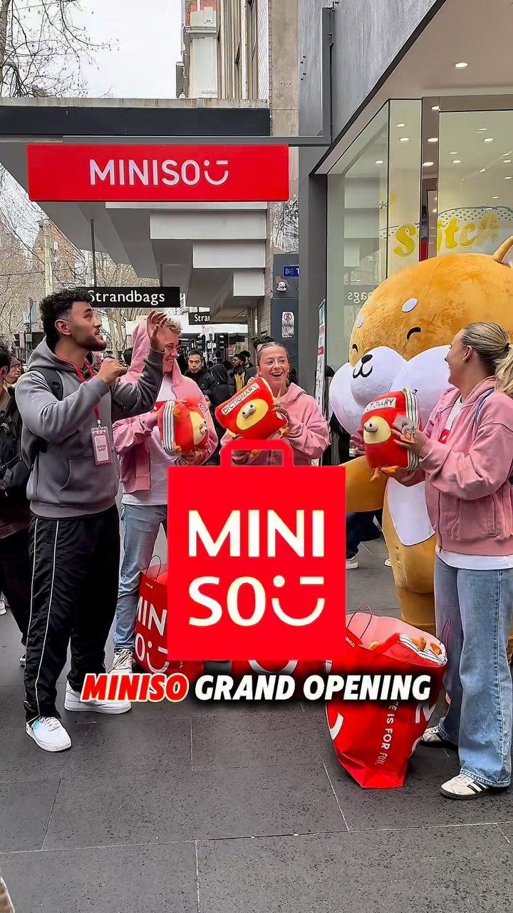 Instagram post by @thedeviants_2 for MINISO. Caption reads: $100 shopping spree at MINISO. One Piece X MINISO....