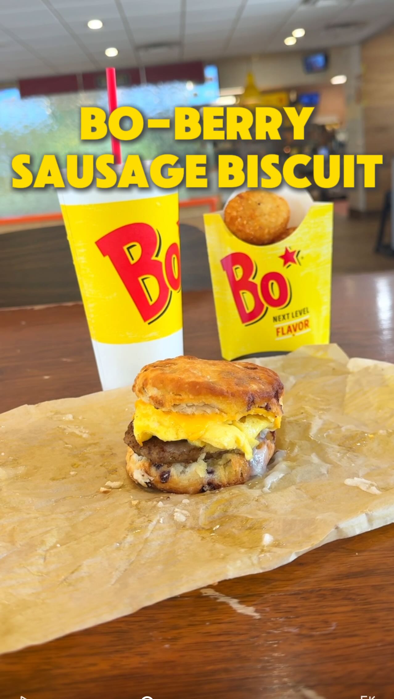 Instagram post by @thadailyspecial for Bojangles. Caption reads: THE SAUSAGE BO-BERRY BISCUIT is back! This is one....