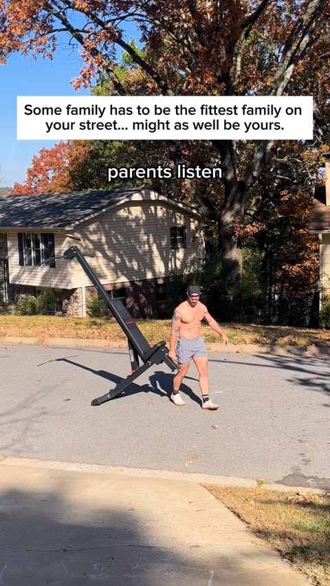 Instagram post by @benbarkerfitness for PowerBlock. Caption reads: Loving the PowerBench 2.0 from....