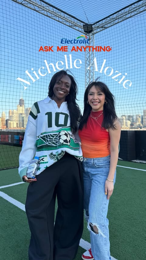 Instagram post by @b96chicago for Electrolit. Caption reads: [...] NEWEST STAR @alozieee & @electrolit ! What....
