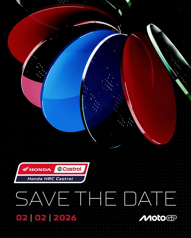 Instagram post by @hondaracingglobal for Castrol. Caption reads: [...] unveil the 2026 colours of Honda HRC....