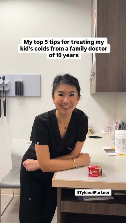 Instagram post by @lifeofdrmom for TYLENOL. Caption reads: #TylenolPartner I’m a doctor AND a mom… and this....