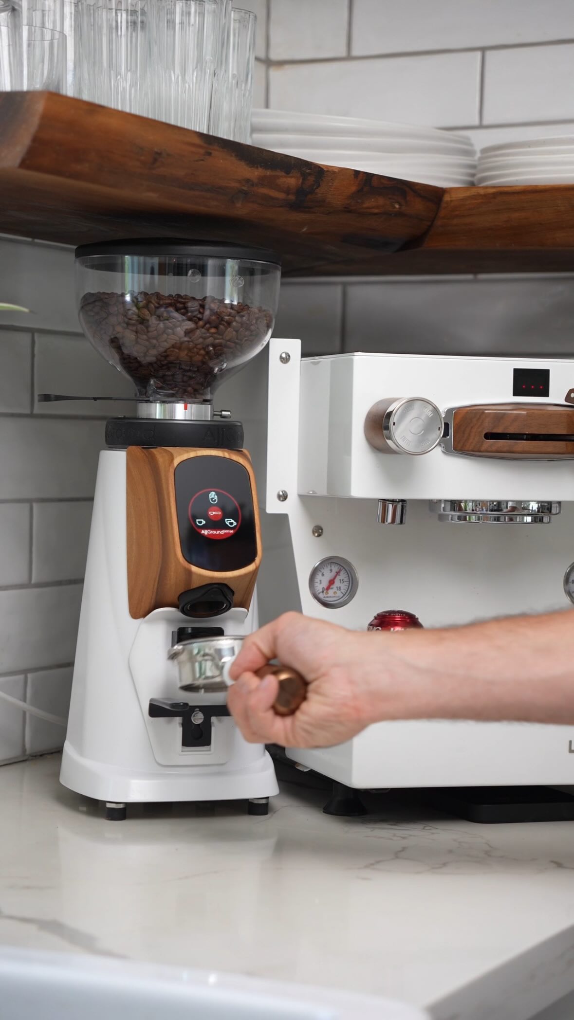 Instagram post by @daddygotcoffee for Espresso Parts. Caption reads: [...] grind size AND time. The team at....