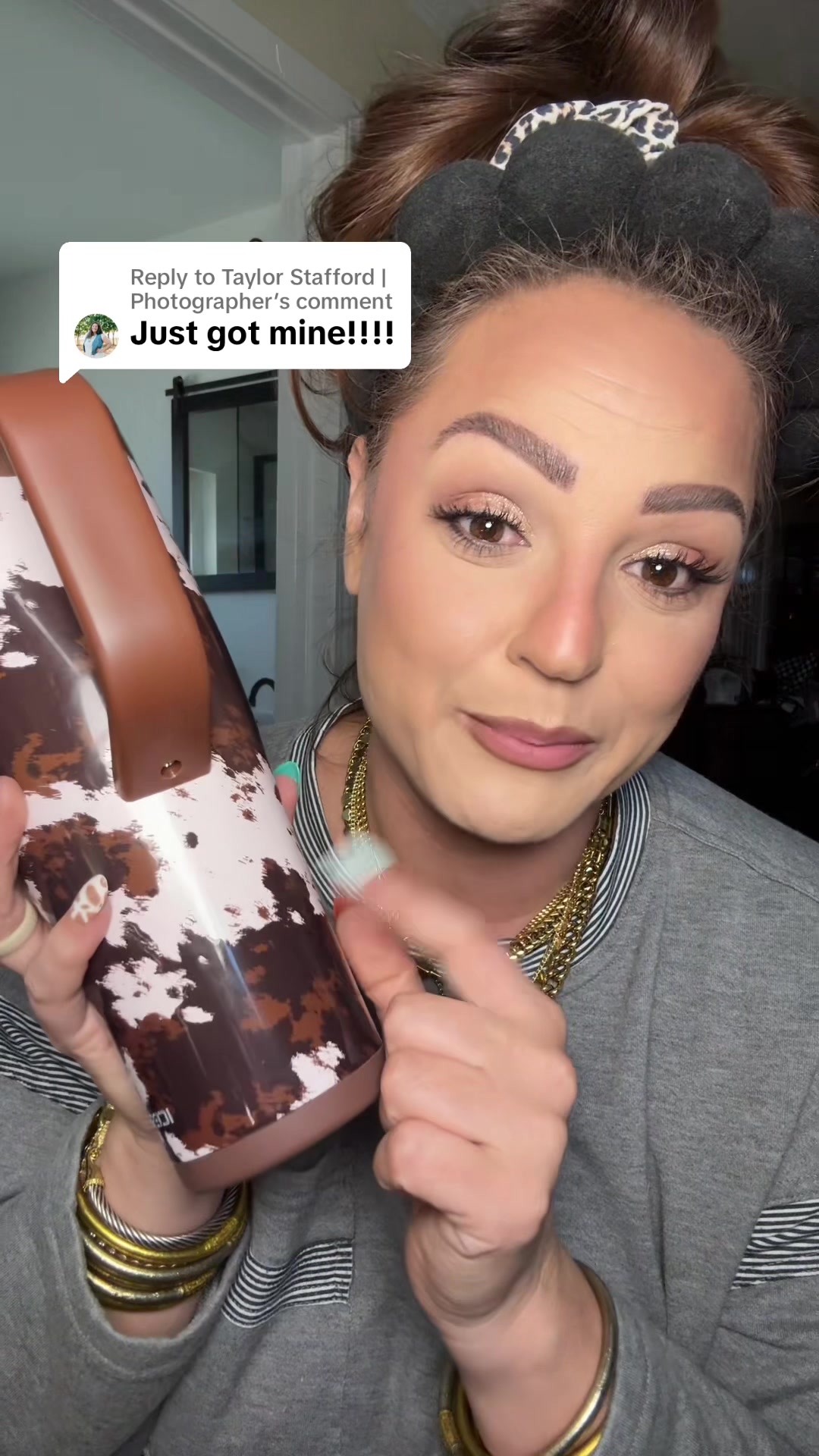 TikTok post by @_.andrea.nicole._ for Ice Shaker. Caption reads: [...] | Photographer mold free tumbler @Ice Shaker.