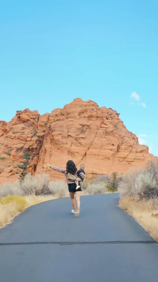 Instagram post by @stayoutside.trish for Visit Utah. Caption reads: [...] @campjellystone / @jellystonezion and....