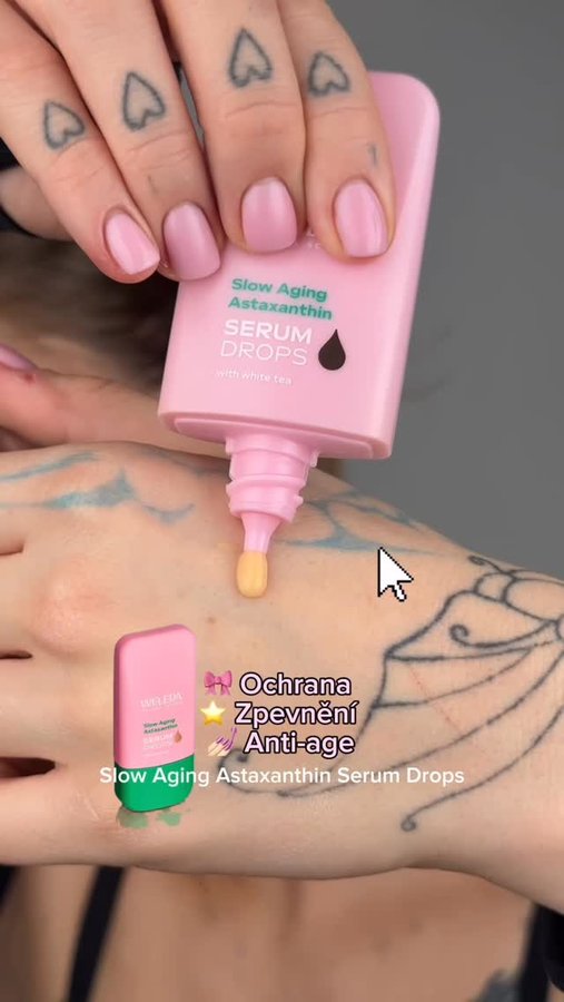 Instagram post by @martinaloy_ for Weleda. Caption reads: Tohle se @weledacz EXTREM POVEDLO! 
I LOOOVE 🩷😍✨....