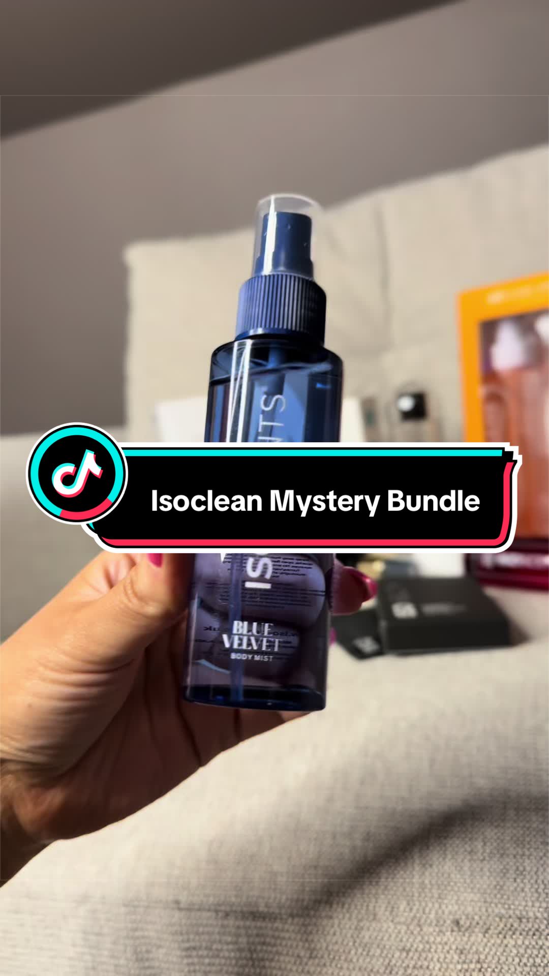 TikTok post by @antisocialapril for ISOCLEAN Ireland. Caption reads: Unreal mystery bundle from @ISOCLEAN IRL @ISOCLEAN....