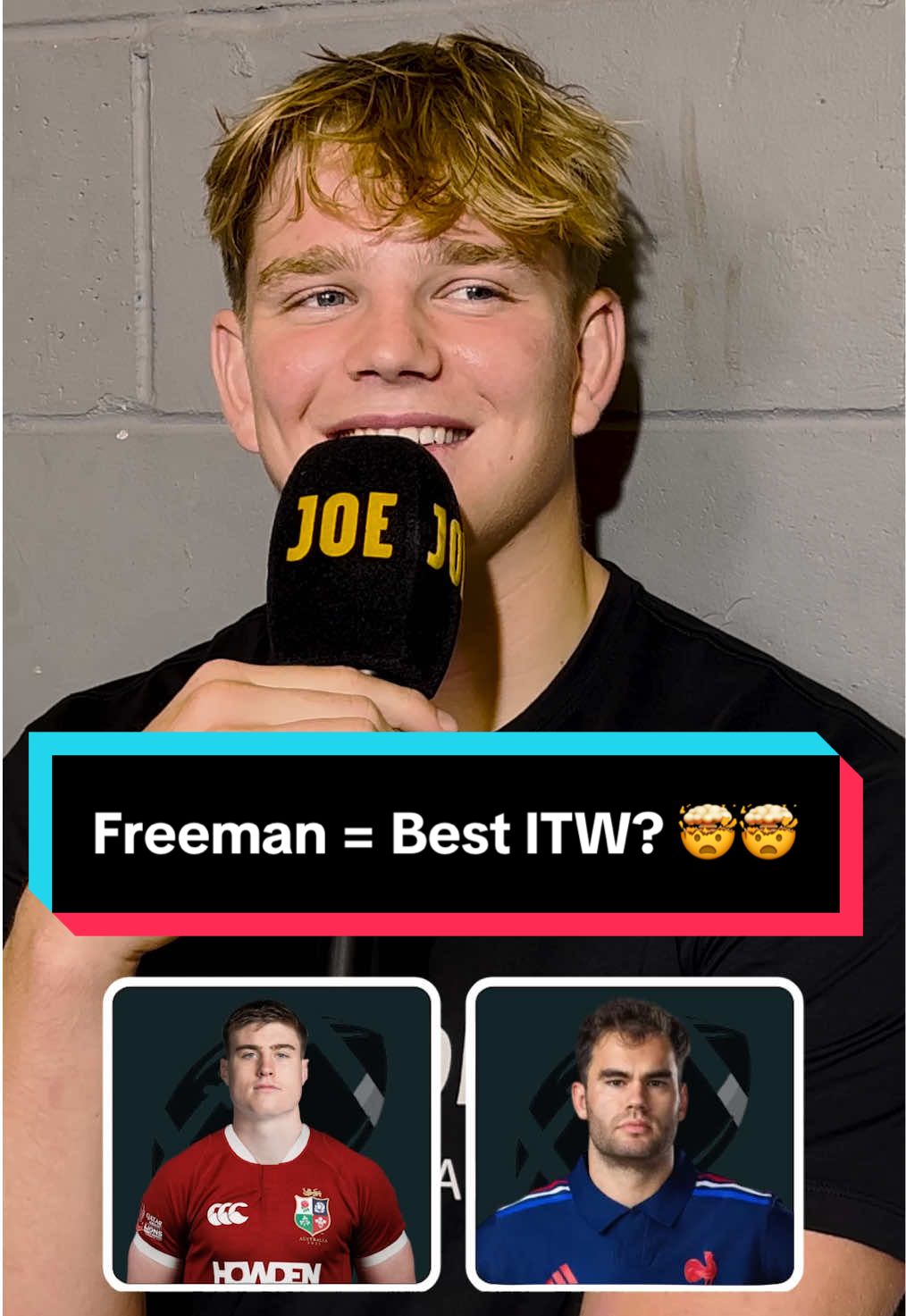 TikTok post by @rugby_joe for Step One. Caption reads: [...] Henry Pollock is backing his boy 🙌  @Step....