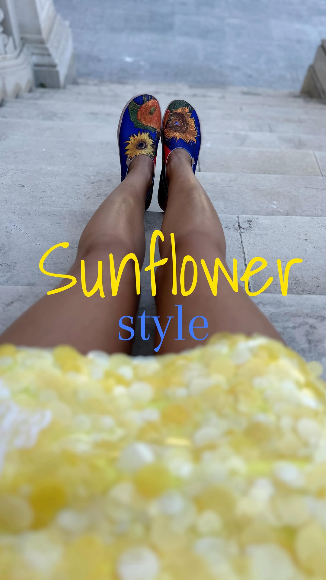 Instagram post by @georgeta.dinca for UIN Footwear. Caption reads: Beautiful and comfy 🌻 @uinfootwear 
I’m a person....