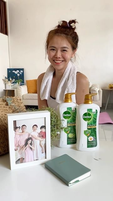 Instagram post by @bongqiuqiu for Dettol India. Caption reads: Definitely my new found love - the NEW Dettol....