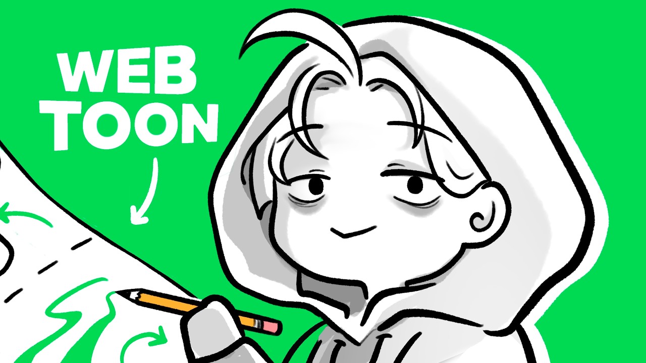YouTube post by @viyaura for WEBTOON. Caption reads: I Drew a Webtoon in 24 Hours.
