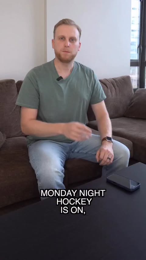 Instagram post by @nickthegoalie_1 for Little Caesars. Caption reads: @littlecaesarscanada AND Monday Night Hockey???....