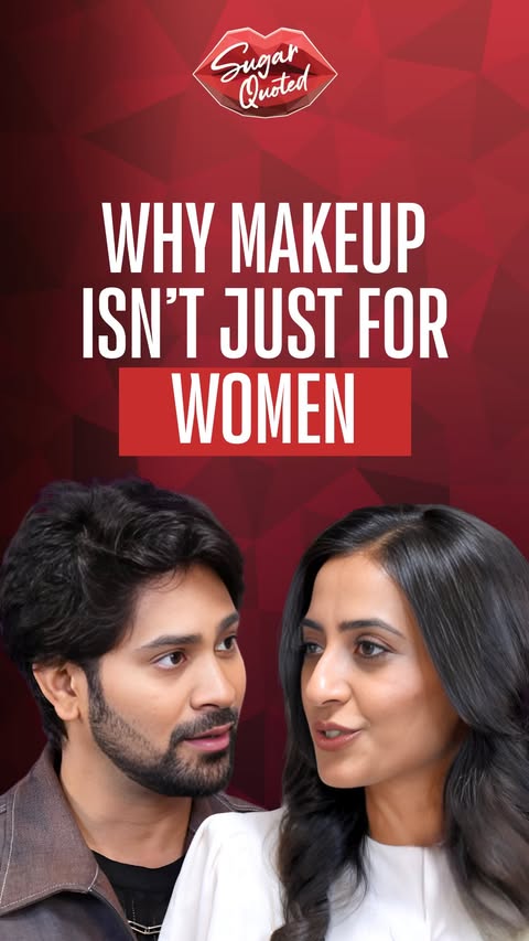 Instagram post by @sugarquotedwithvineeta for SUGAR Cosmetics. Caption reads: Makeup, Men & Misconceptions: Ankush Bahuguna Gets....