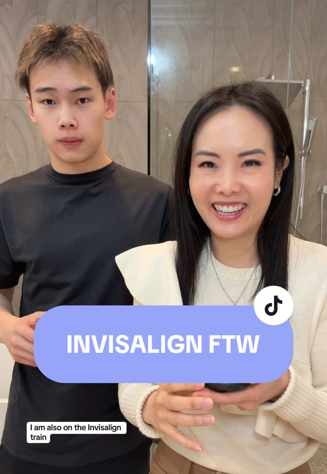 TikTok post by @ongsquad for Invisalign. Caption reads: Times have changed and so have the vibes!....