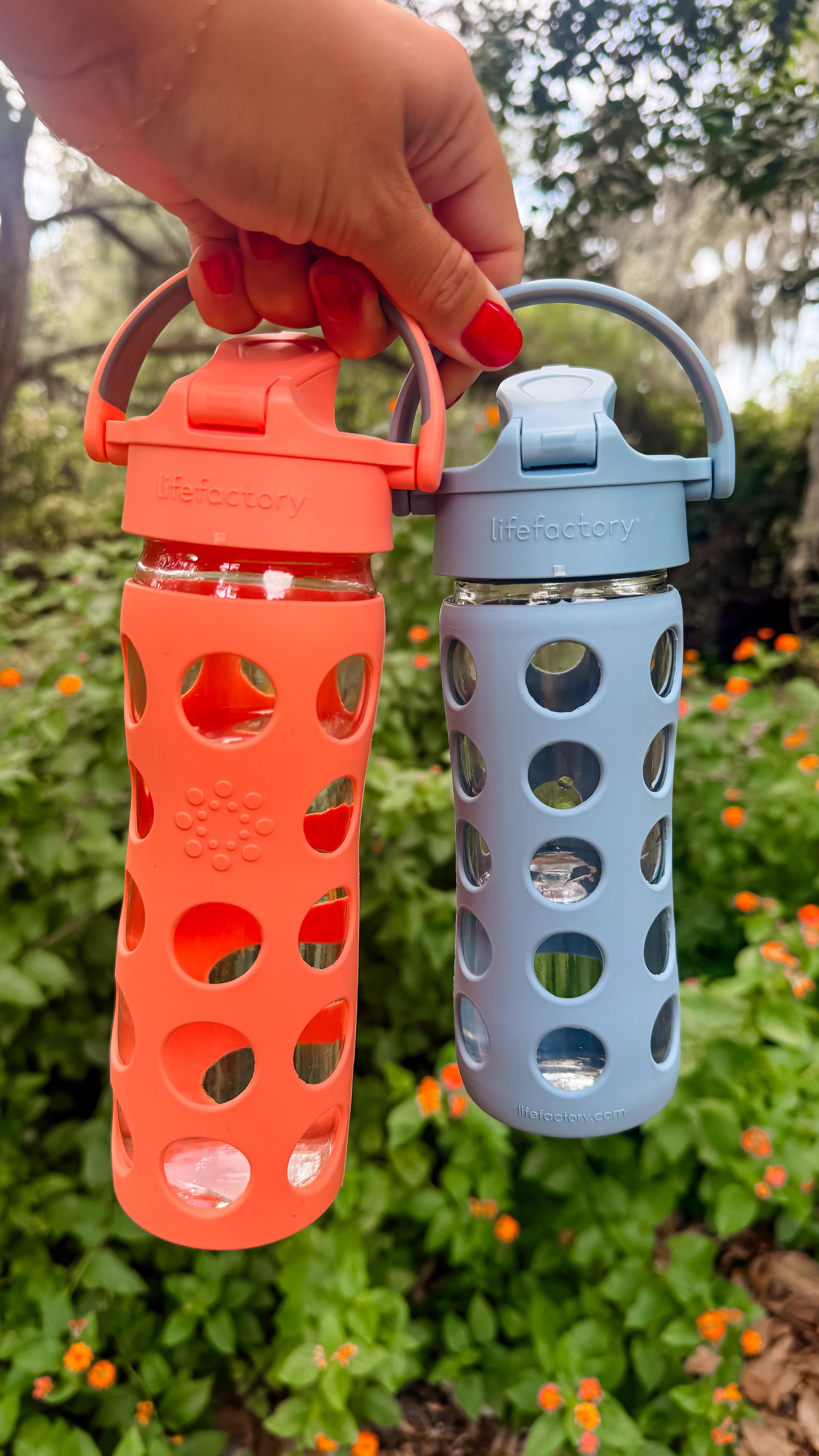 Instagram post by @surratt_holly for Lifefactory. Caption reads: [...] always being on the go — and our....