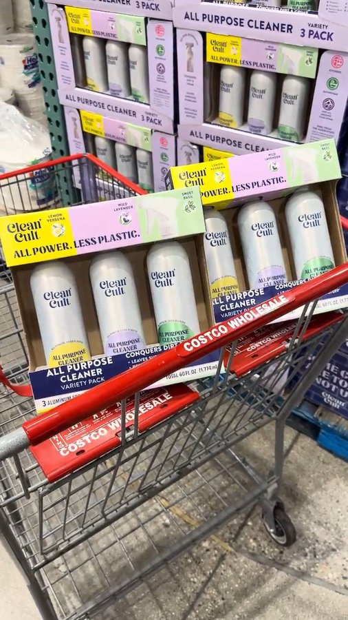 Instagram post by @costcosisters for Cleancult. Caption reads: 🙌🏻 Exciting news! @Cleancult All-Purpose Cleaner....