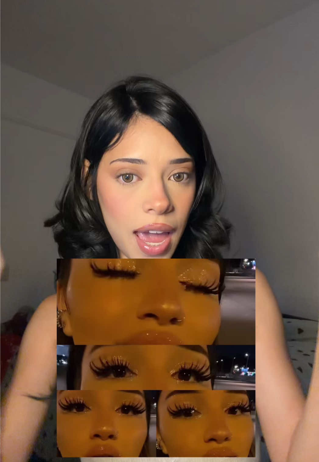 TikTok post by @samanarees for SHEGLAM. Caption reads: Que tal está sombra de @SHEGLAM ? ✨#fyp #makeup....