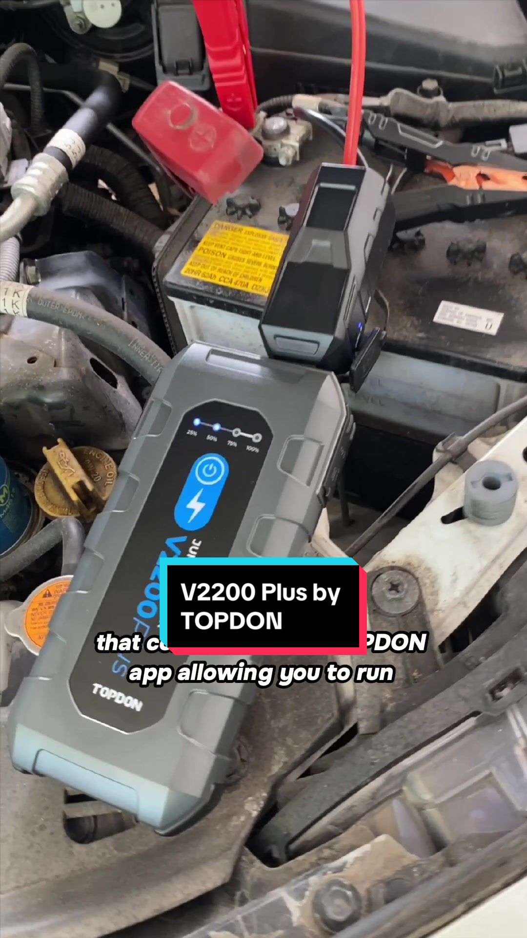 TikTok post by @trutech for Topdon. Caption reads: [...] it out on Tiktok Shop ⬆️ V2200Plus by....