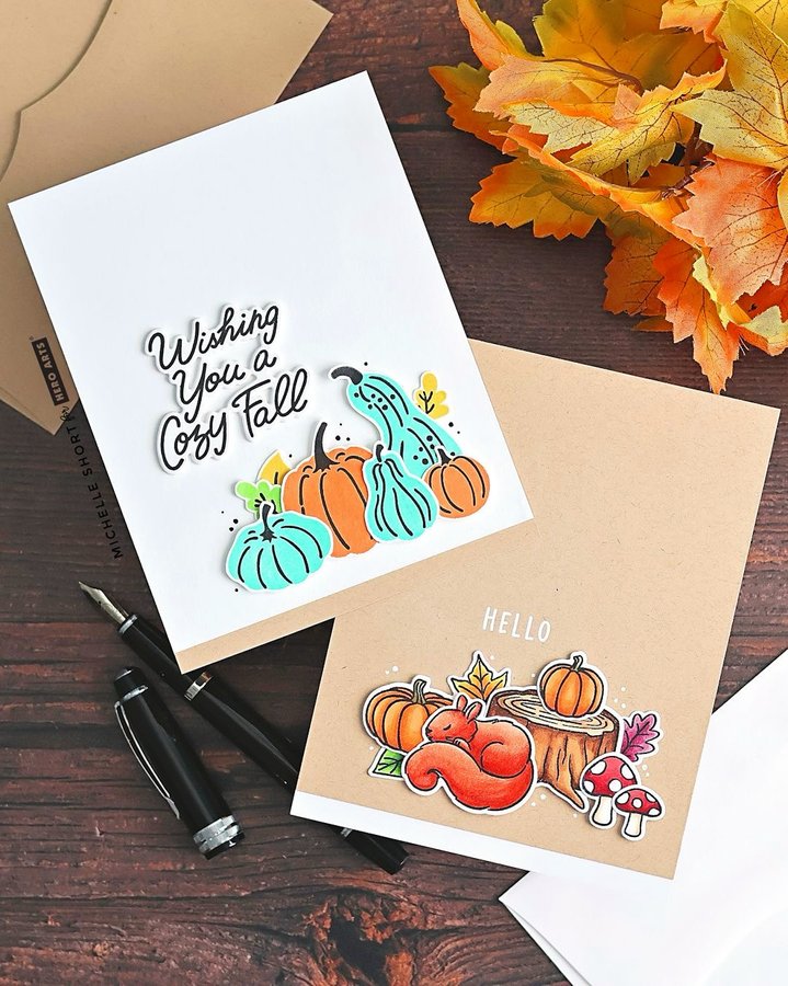 Instagram post by @thecardgrotto for Hero Arts. Caption reads: [...] of the month and that means the new....