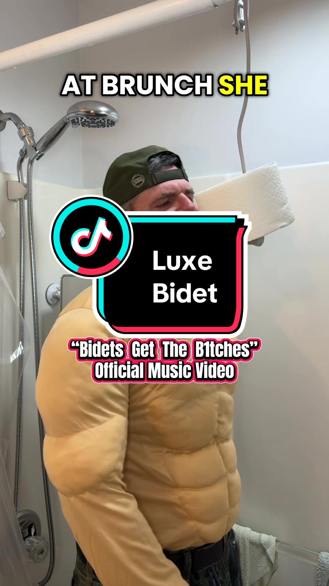 TikTok post by @cashville_1975 for LUXE Bidet. Caption reads: #bidet #bathroomupgrade #hygienelife....