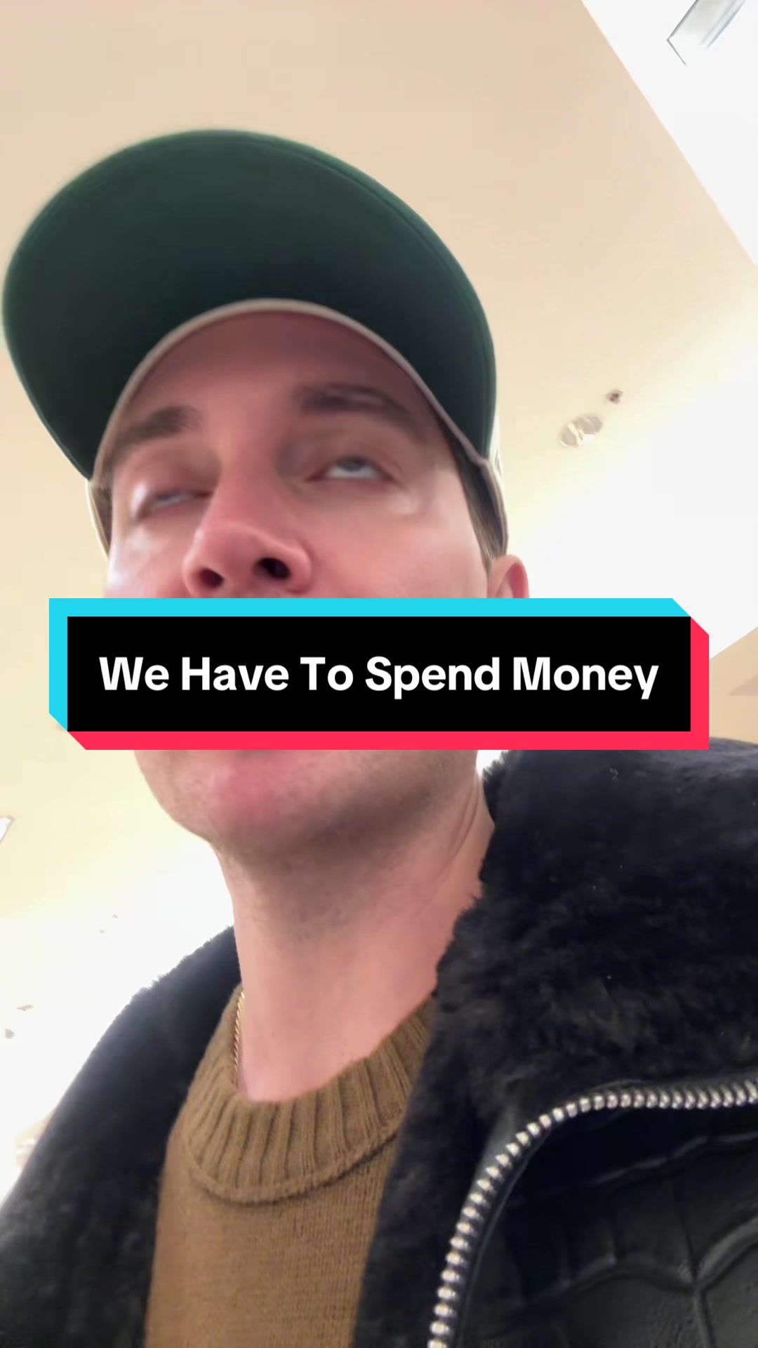 TikTok post by @ericgoldie for American Express. Caption reads: [...] fun shopping with NOT my husband. @American....