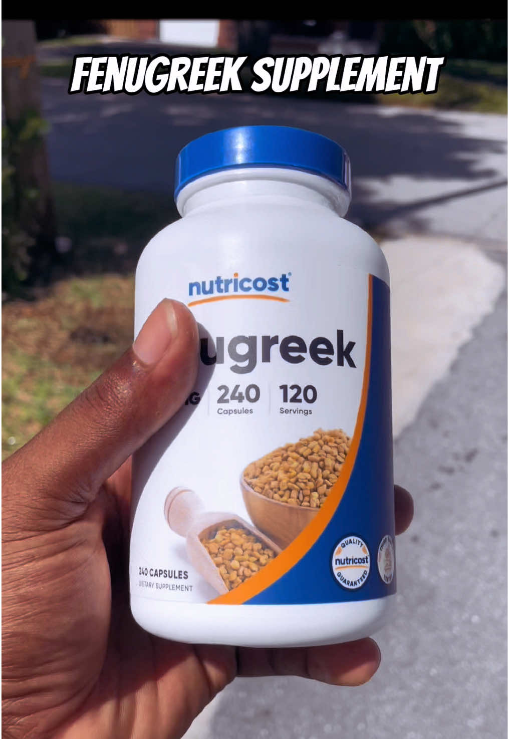 TikTok post by @antoinex_305 for Nutricost. Caption reads: [...] do your research on it before using it....