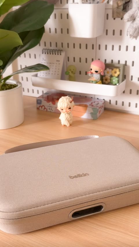 Instagram post by @cozyquartzz for Belkin. Caption reads: [...] win. The new Charging Case Pro from @belkin....