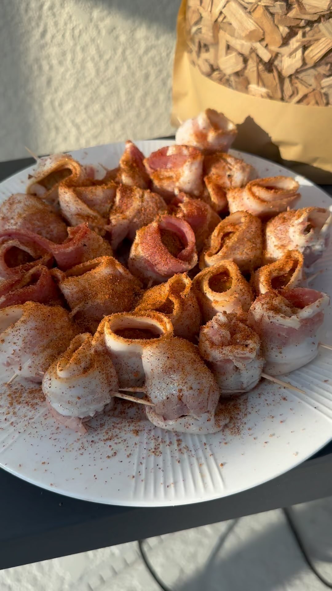 Instagram post by @barbecuepitboss for SNS Grills. Caption reads: Quick batch of Moink Balls on my @snsgrills Slow....