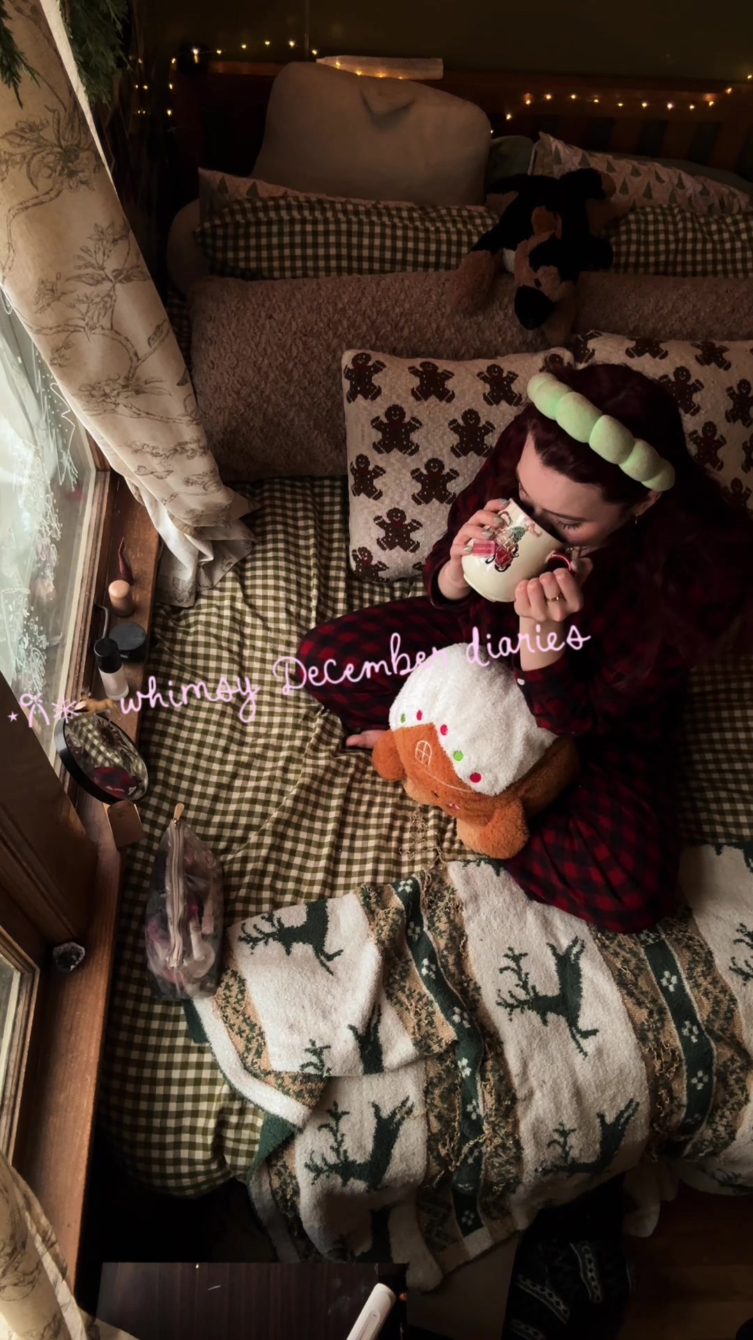 TikTok post by @thepixiesapothecary for Glamnetic. Caption reads: ⋆𐙚❅🦌whimsy December diaries *°⋆❆.⛸️  Products ....