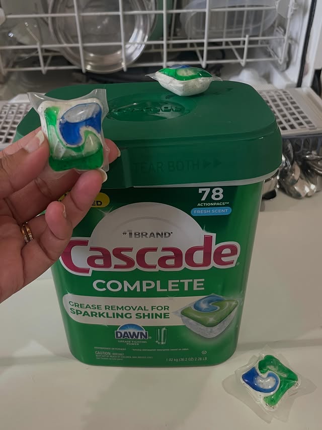 Instagram post by @prisha_and_bhavisha for Cascade. Caption reads: No pre-rinse needed with this Cascade complete....