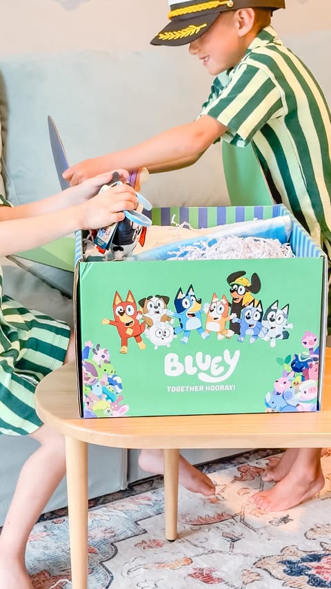 Instagram post by @surratt_holly for Moose Toys. Caption reads: [...] playdate was a hit 💙 @officialbluey....