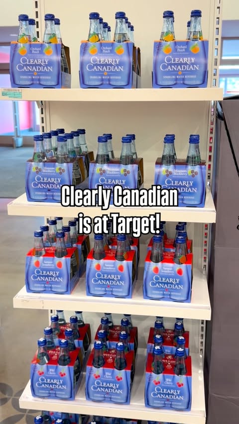 Instagram post by @target_bargains for Clearly Canadian. Caption reads: [...] I didn’t expect to find these! Clearly....