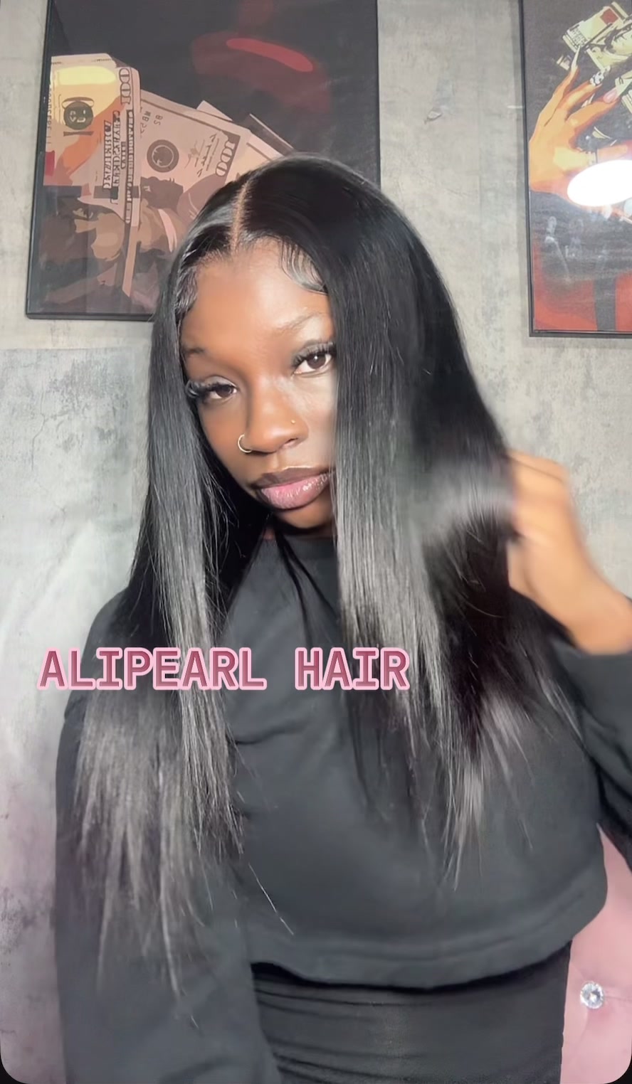 TikTok post by @sierracee6 for Alipearl Hair. Caption reads: @alipearl__hair  @alipearlhair_official  💖....