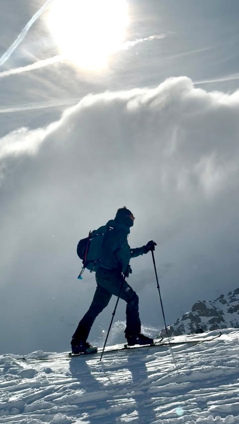 Instagram post by @germanadventurer for Osprey Packs. Caption reads: [...] going places this winter, can’t wait!....