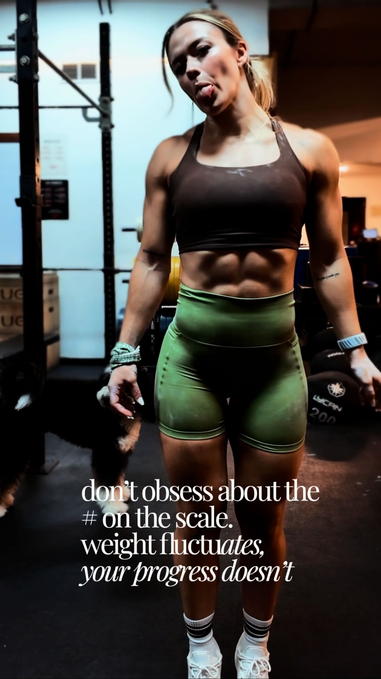 Instagram post by @trainwithpauer for RP Strength. Caption reads: the number changes, your e f f o r t doesn’t 📢 ¡¡....