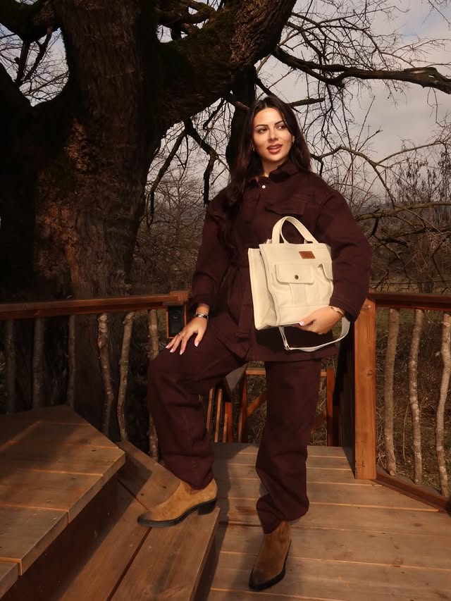 Instagram post by @magdamamulashvili for Montana West. Caption reads: Classic bag🤍✨ @montanawestamazon @wrangler....