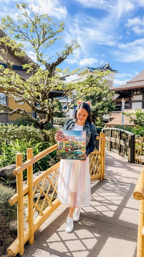 Instagram post by @a.magical.life.for.me for Thomas Kinkade Studios. Caption reads: [...] to your collection from Thomas Kinkade....