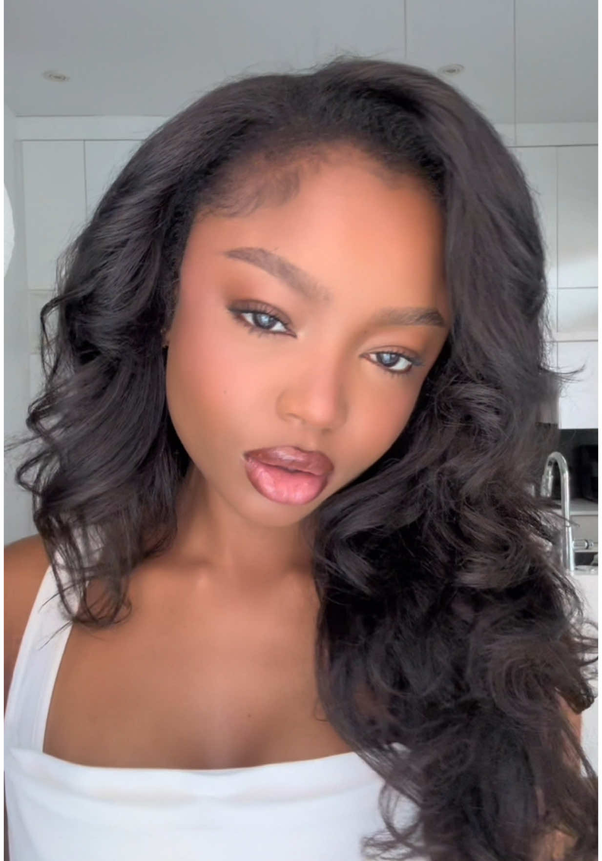 TikTok post by @florenceoginni for rimmellondon. Caption reads: My everyday makeup just got easier with....