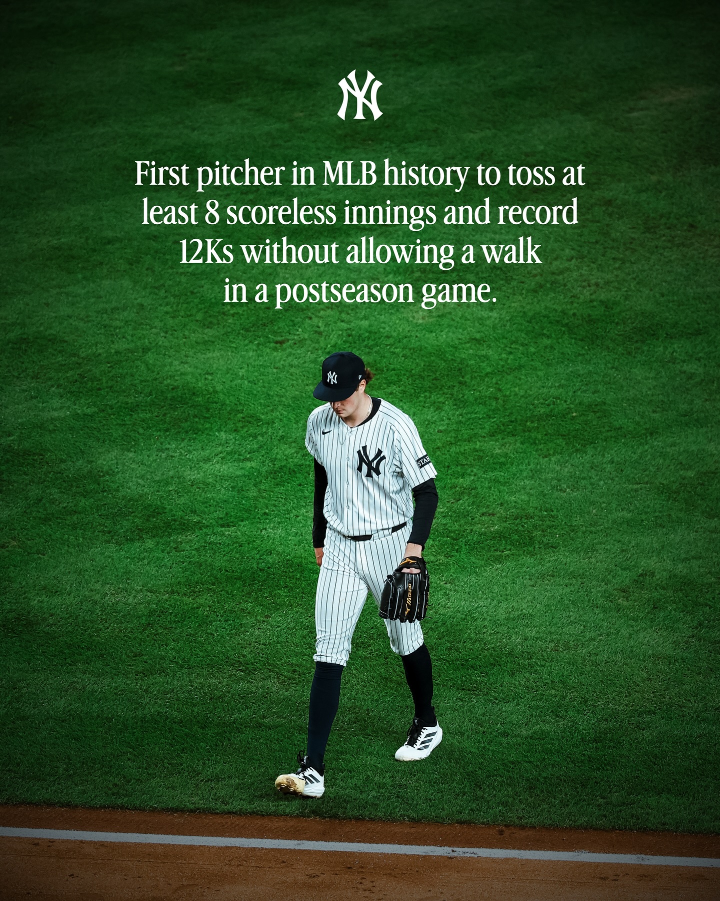 Instagram post by @camschlittler_ for New York Yankees. Caption reads: Tremendously Locked In..
