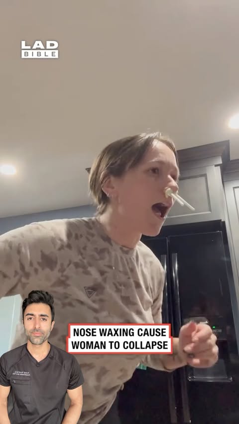 Instagram post by @doctorsoood for LADbible. Caption reads: Collapsing after nose waxing may sound strange,....