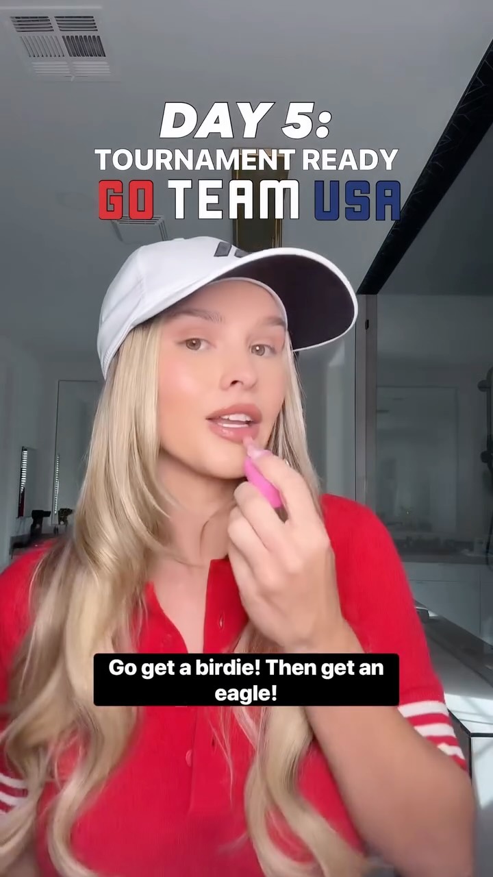 Instagram post by @kinsey for adidas. Caption reads: Not your average golf weekend... it’s US vs EU on....