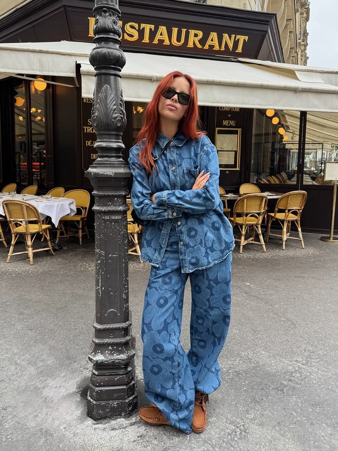 Instagram post by @mariegaguech for Marimekko. Caption reads: @marimekko is coming to Paris Opening on October....