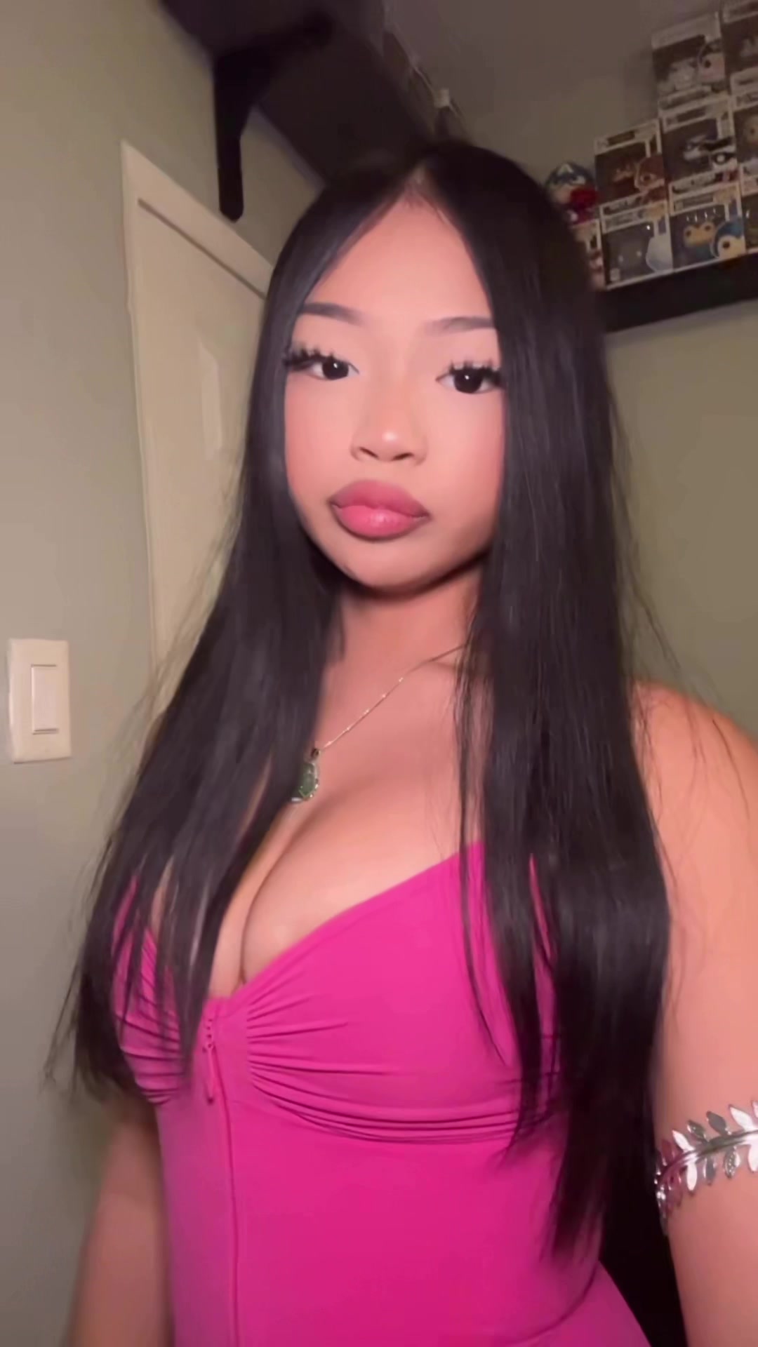 TikTok post by @jjskham for FeelinGirl. Caption reads: My room is haunted @FeelinGirl LLC....